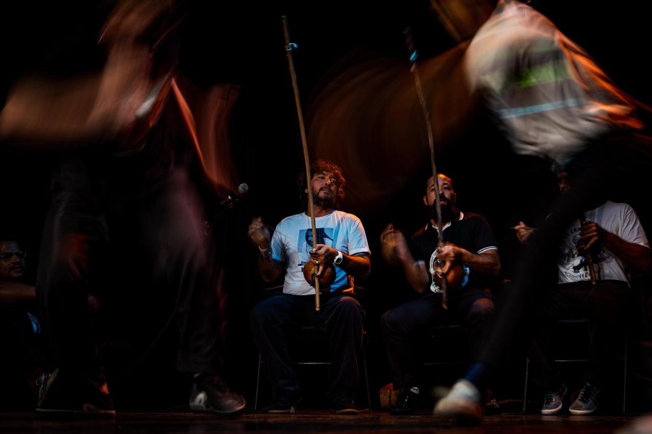 A bateria durante a roda